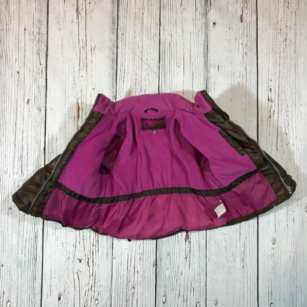 Girls Brown Puffer Coat - Picture 3 of 4